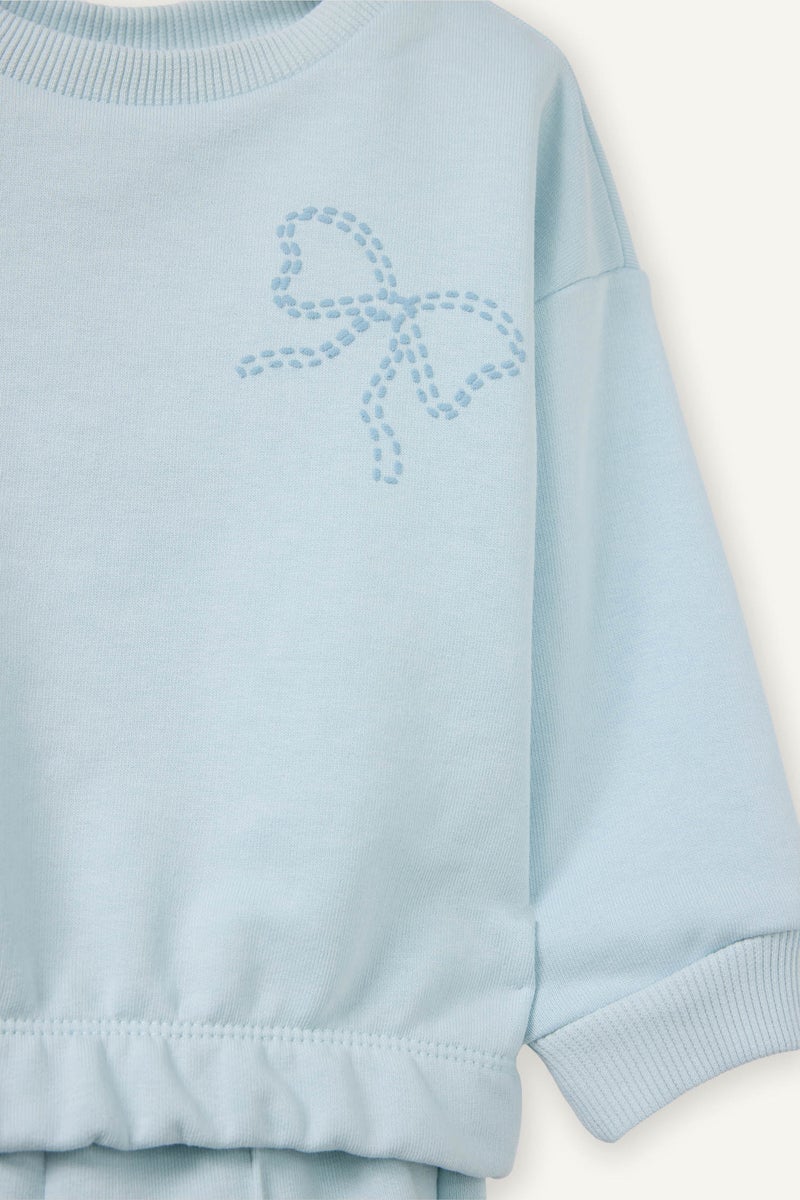 ديفاكتو طقم بناتي سويت شيرت وسويت بانتس قصة عادية - قطعتين - Image 3